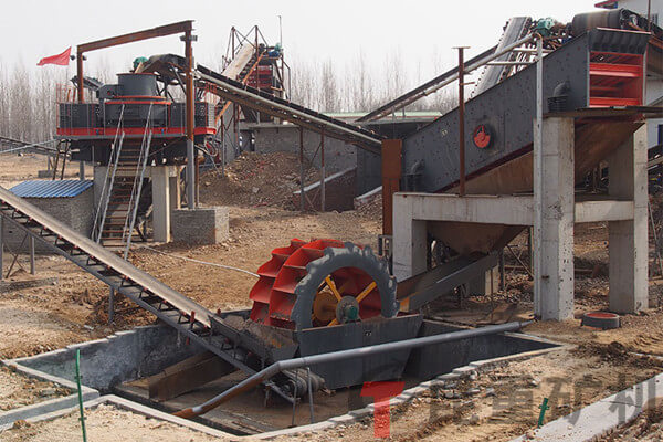 水洗機制砂生產現場